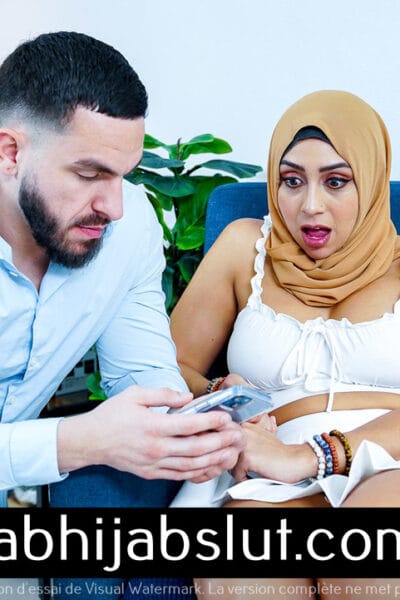 Wife in a hijab Lilly Hall sucks cock & gets fucked doggystyle by her hubby Image #4