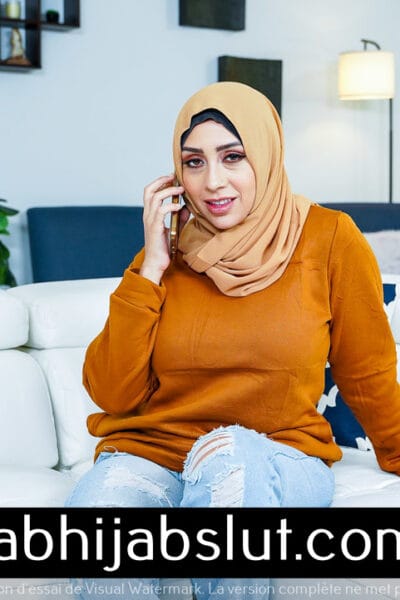Wife in a hijab Lilly Hall sucks cock & gets fucked doggystyle by her hubby Image #18