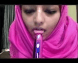 Webcam of a naughty veiled woman