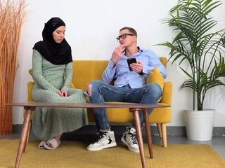 Grateful sexy babe in hijab gets boned