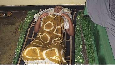 The Muslim girl takes a giant cucumber deep inside her tight pussy.