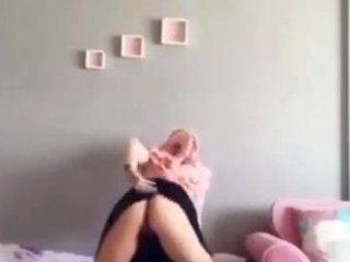 Turkish Arab in Hijab and Turban Performs a Striptease